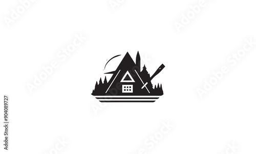 Home repairs, home painting logo on white background