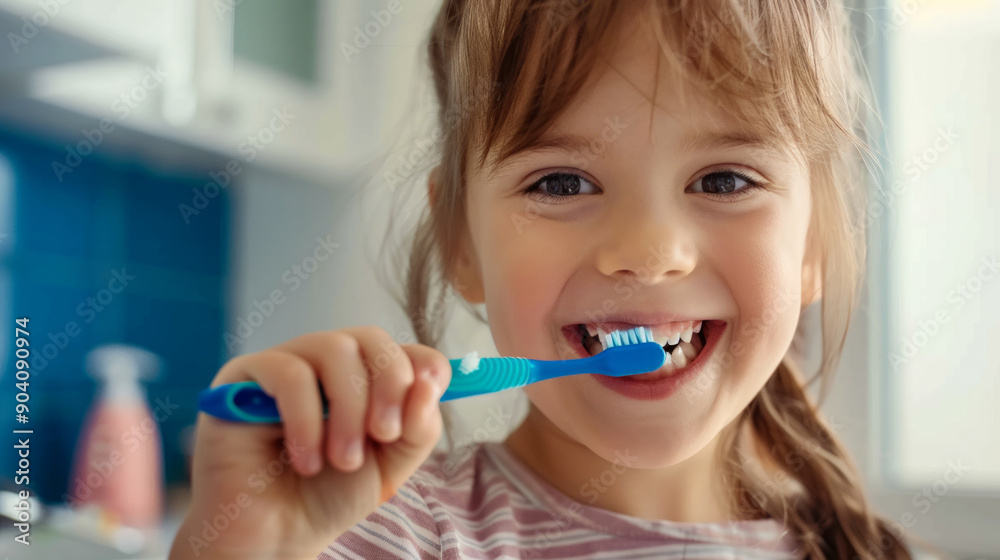 Dentist demonstrates proper brushing technique to young patient in clean clinic setting Dentist demonstrates proper brushing technique to young patient in clean clinic setting