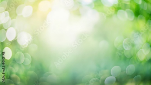 Abstract Green Bokeh Background.