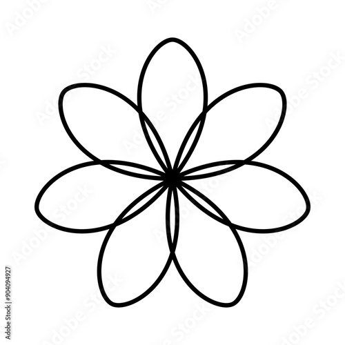 Flat design flower vector icon.