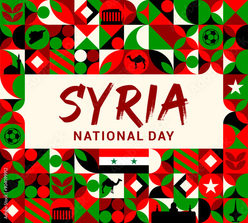Flag of Syria. Syrian Flag. Vector Flag Background.