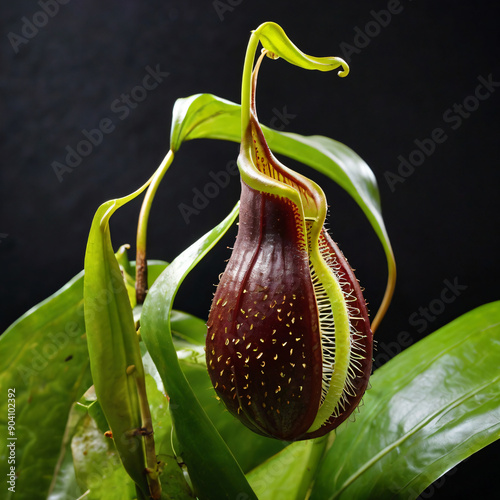 photo of a nepenthes plant produced by ai photo