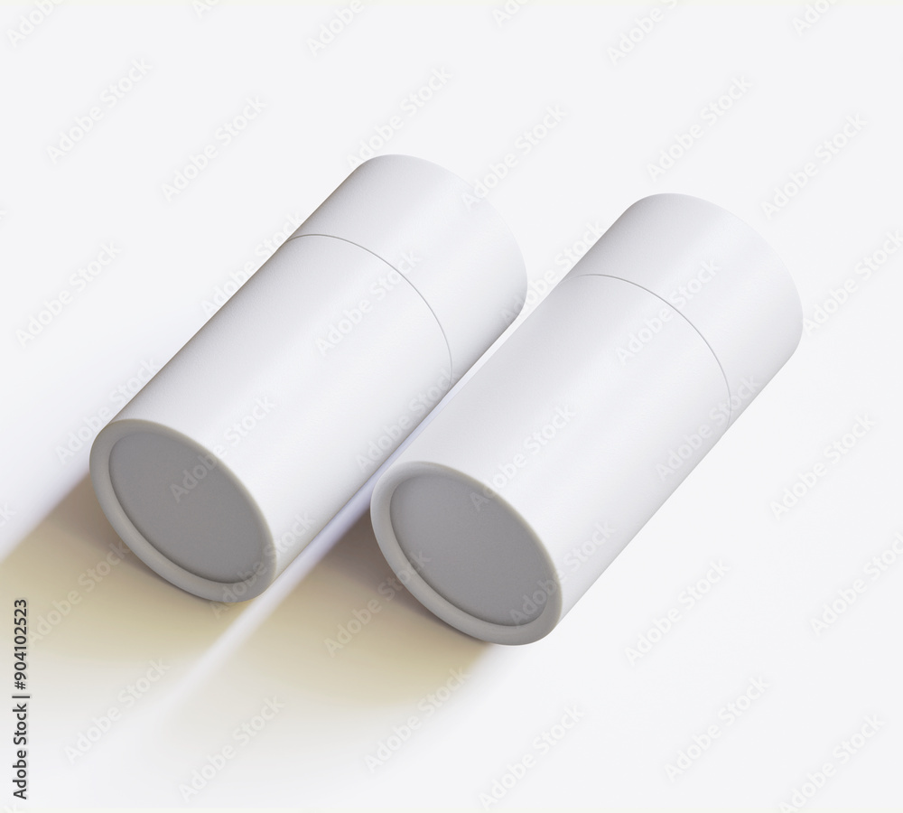 White Paper tube package mockups isolated on white background. Blank craft carton circular realistic tube texture. Cylindrical container with cap for product branding White Paper tube package mockups isolated on white background. Blank craft carton circular realistic tube texture. Cylindrical container with cap for product branding
