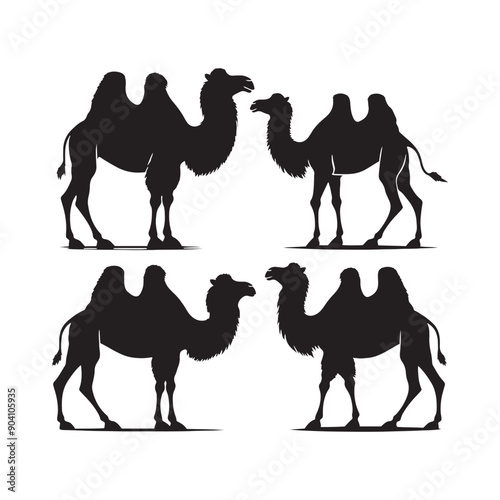 High-Quality Minimalist Silhouette of Camel Vector Camel Silhouette Minimalist Camel Vector
