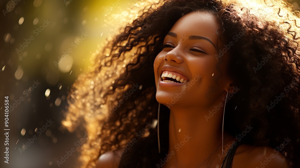 Cheerful young girl with a radiant smile enjoying the sunshine on a beautiful day Cheerful young girl with a radiant smile enjoying the sunshine on a beautiful day