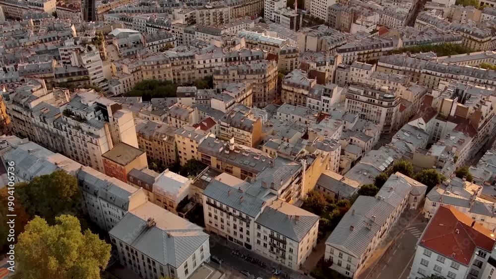 Paris aerial video with view of Historic Parisian city center from above. Paris aerial video with view of Historic Parisian city center from above.