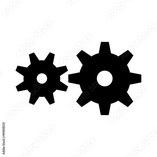 Gear Wheel Cogwheel Mechanism Solid Icon