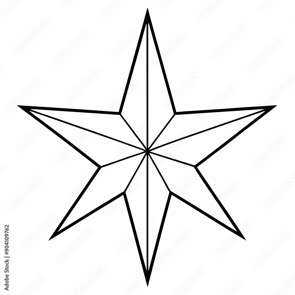 Obraz premium realistic christmas star vector illustration