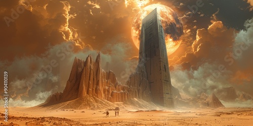 Dark halos of scarfolk desert.