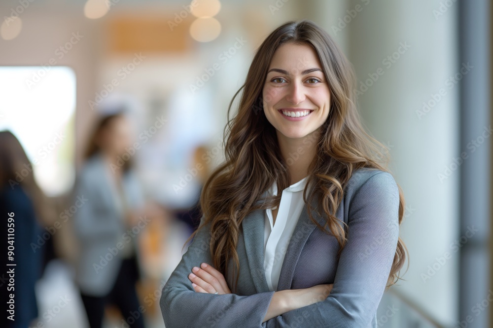 In a modern workspace, a confident woman exemplifies ambition and style, proving professionalism can be elegant. Her collaborative spirit inspires colleagues, creating a positive atmosphere In a modern workspace, a confident woman exemplifies ambition and style, proving professionalism can be elegant. Her collaborative spirit inspires colleagues, creating a positive atmosphere