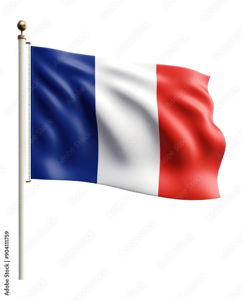 PNG France flag pole white background patriotism. PNG France flag pole white background patriotism.