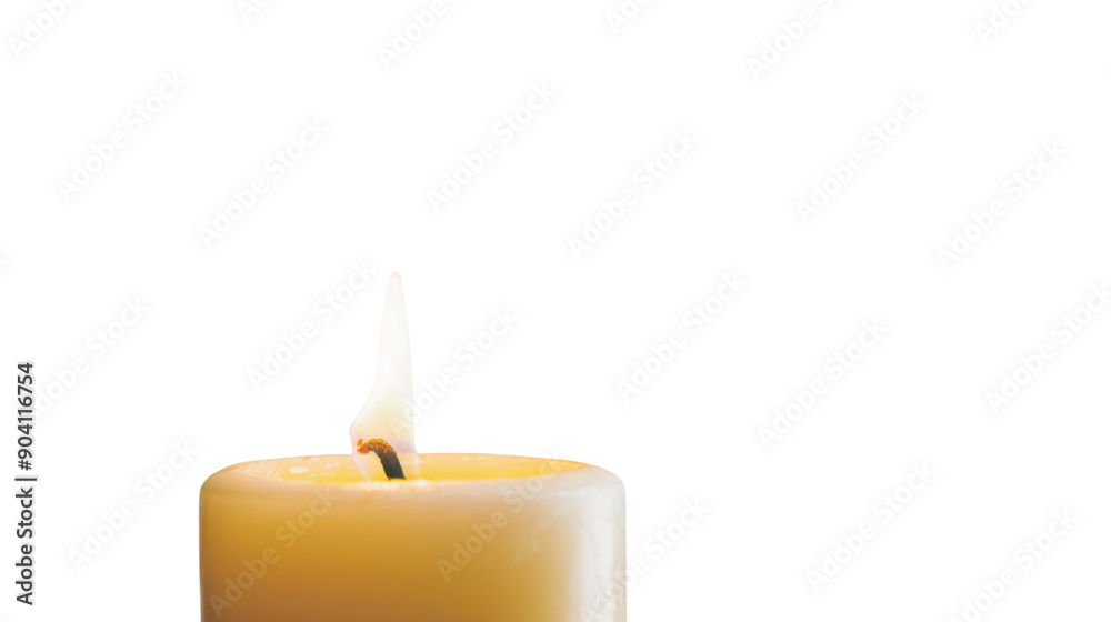 Candle on transparent background 