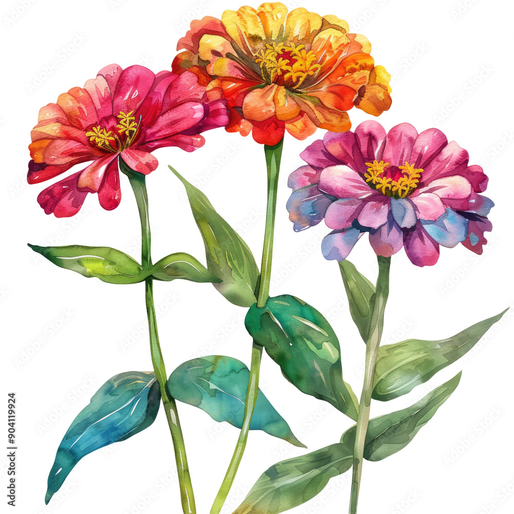 Obraz premium transform any space with the delicate charm and elegance of hand-painted watercolor floral art