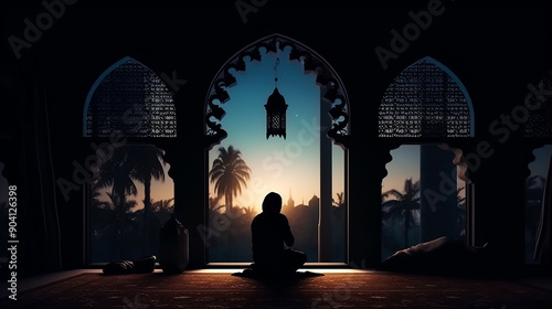 Realistic Arabian Interior Miniature with Window