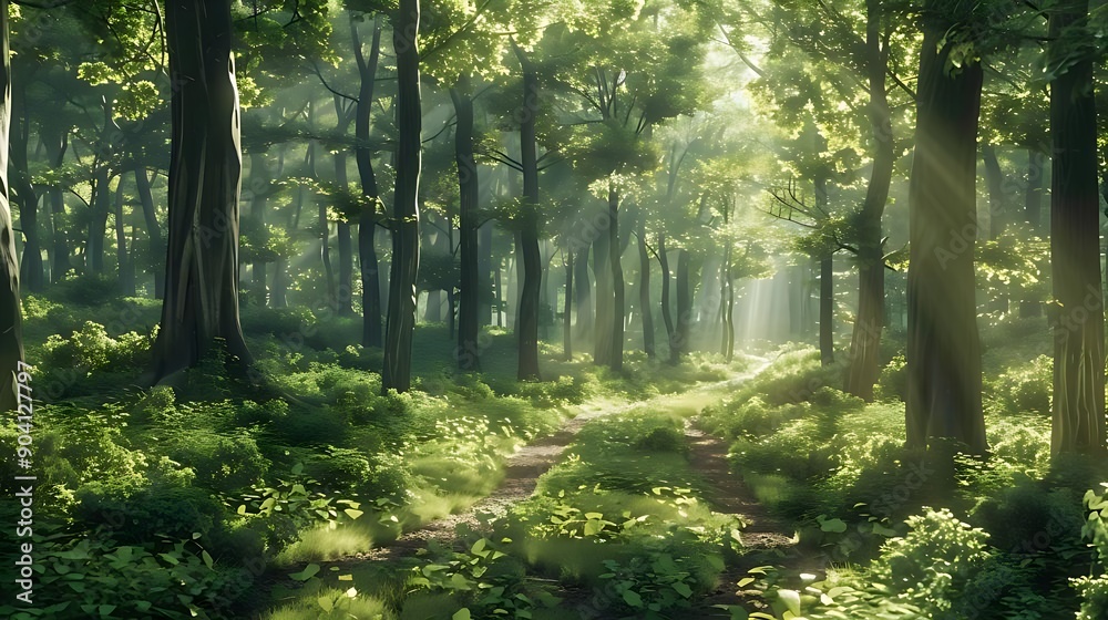 Sunlit Forest Path Sunlit Forest Path