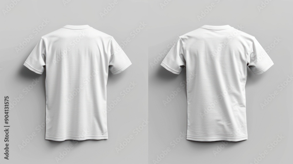 White T-Shirt Mockup - Front and Back View White T-Shirt Mockup - Front and Back View