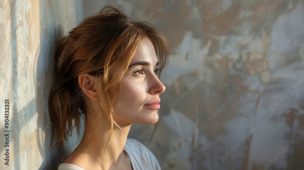 Contemplative Woman Captured in Profile, Lost in Thought, Reflecting on [Mental Health] and Battling [Anxiety] | Emotional Portrait Photography