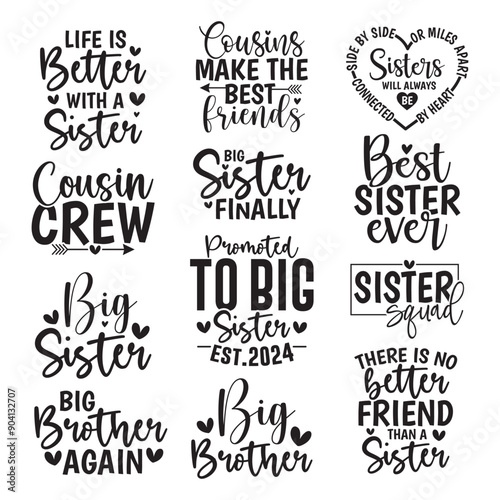 12 Sister SVG Bundle