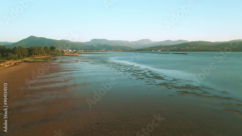 Vista aerea de la Playa del Regaton en Cantabria