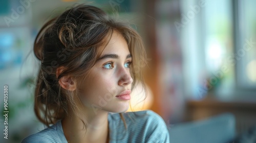 Portrait of a Worried Teenager Struggling with Anxiety and Stress Free Download Portrait of a Worried Teenager Struggling with Anxiety and Stress - GFXLoad