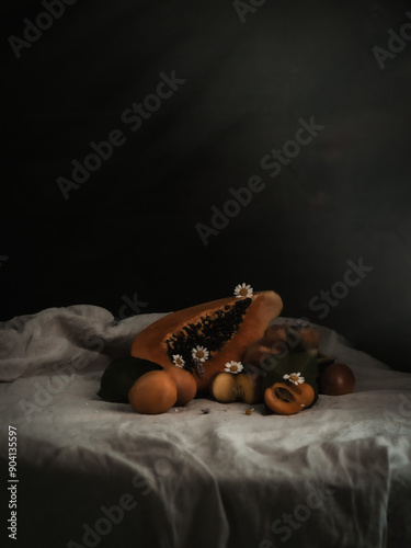 Food Photography | Still life with Papaya  photo