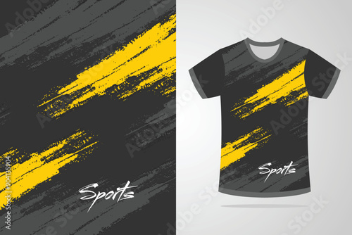 Obraz na płótnie Sport jersey template mockup curve grunge design for football soccer, racing, ru