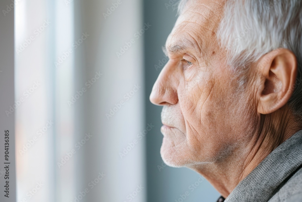 Portrait of a Senior Man Expressing Loneliness and Sadness, Concept of Mental Health and Isolation Portrait of a Senior Man Expressing Loneliness and Sadness, Concept of Mental Health and Isolation