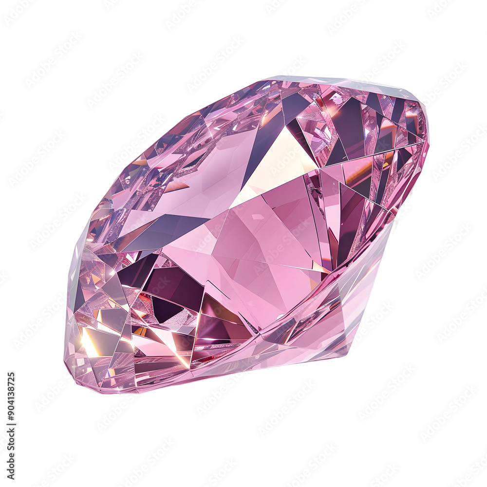 pink diamond isolated on a white background pink diamond isolated on a white background