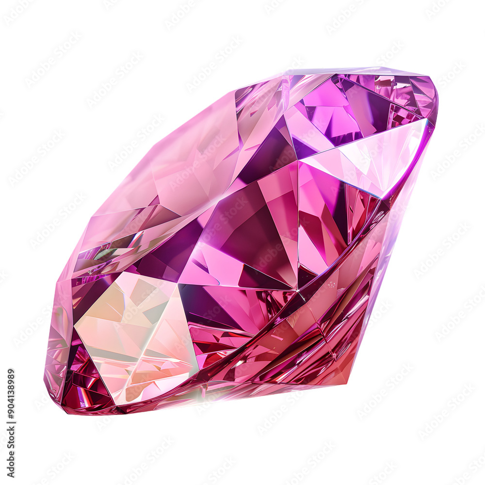 pink diamond isolated on a white background pink diamond isolated on a white background