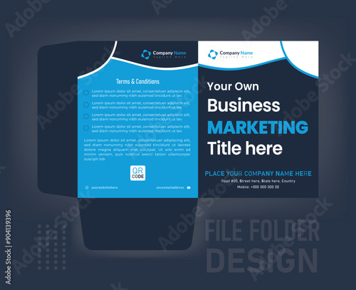 Corporate Business marketing folder design Annual report Modern Creative simple Corporate business presentation folder design template corporate office Document folder design Service