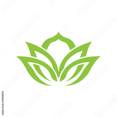 Saffron logo vector , flower saffron logo design template