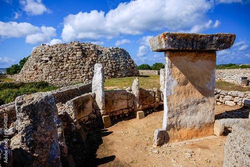 Talayotic settlement and taula enclosure, Trepucó (1400 BC), Mahon, , Menorca, Biosphere Reserve, Balearic Islands, Spain photo