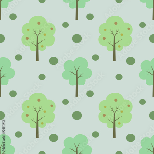seamless background with trees