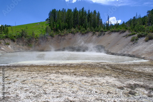 large mudpot in Yellowstone National Park. Called Mud Caldron 