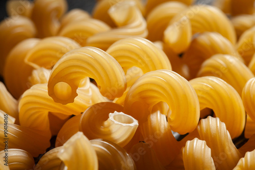 pasta cavatappi macro closeup detail photo