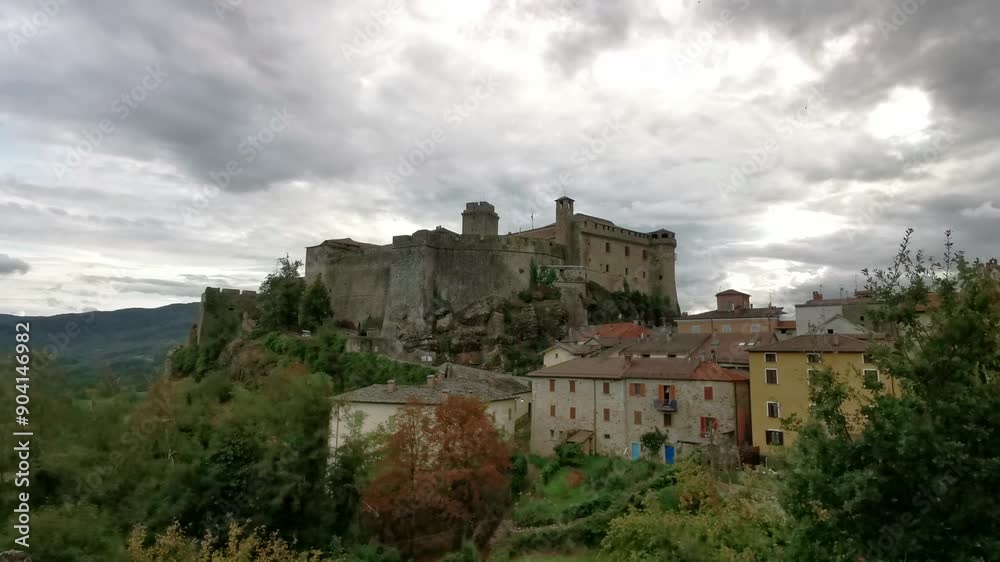 overview of the Bardi castle in Parma Italy. High quality 4k footage overview of the Bardi castle in Parma Italy. High quality 4k footage