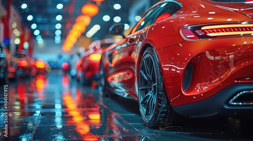 Wallpaper Mural Luxury Sports Cars in Showroom Torontodigital.ca