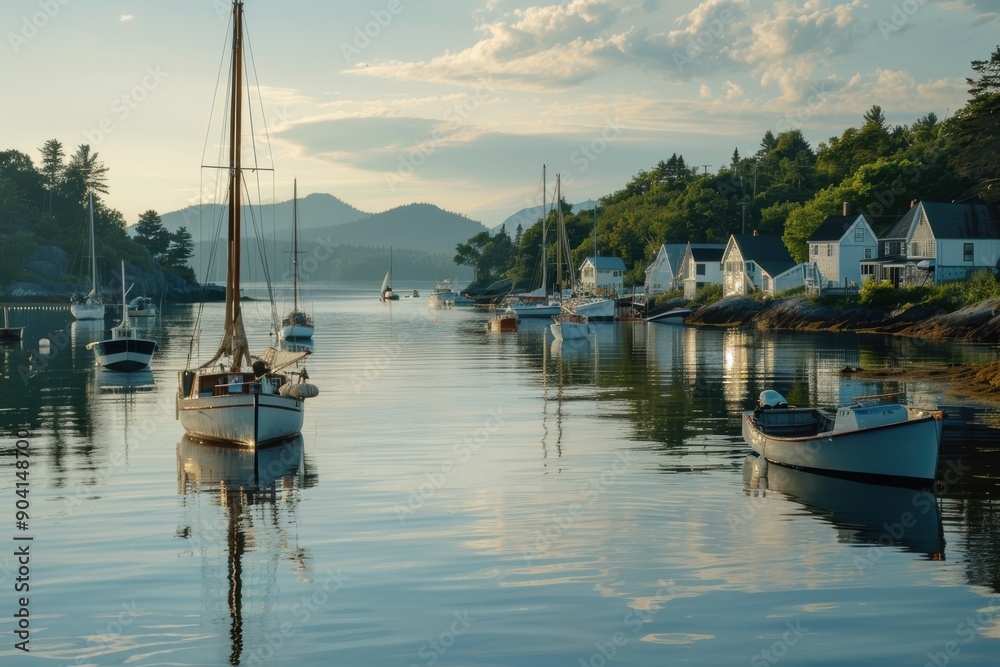Maritime industry scene with ships, cargo, and dockworkers, highlighting ocean trade... Maritime industry scene with ships, cargo, and dockworkers, highlighting ocean trade...