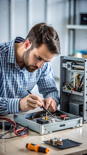 Wallpaper Mural person working on computer Torontodigital.ca
