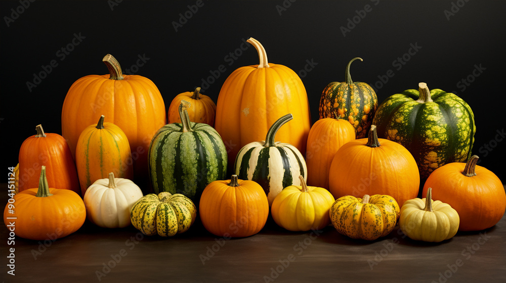Various fresh ripe pumpkins Various fresh ripe pumpkins