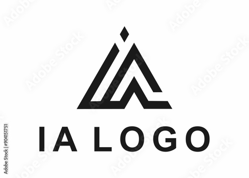 letter ia logo, design, Vector, illustration, creative icon, template