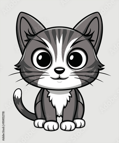 Cute Cat Cartoon Character illustration