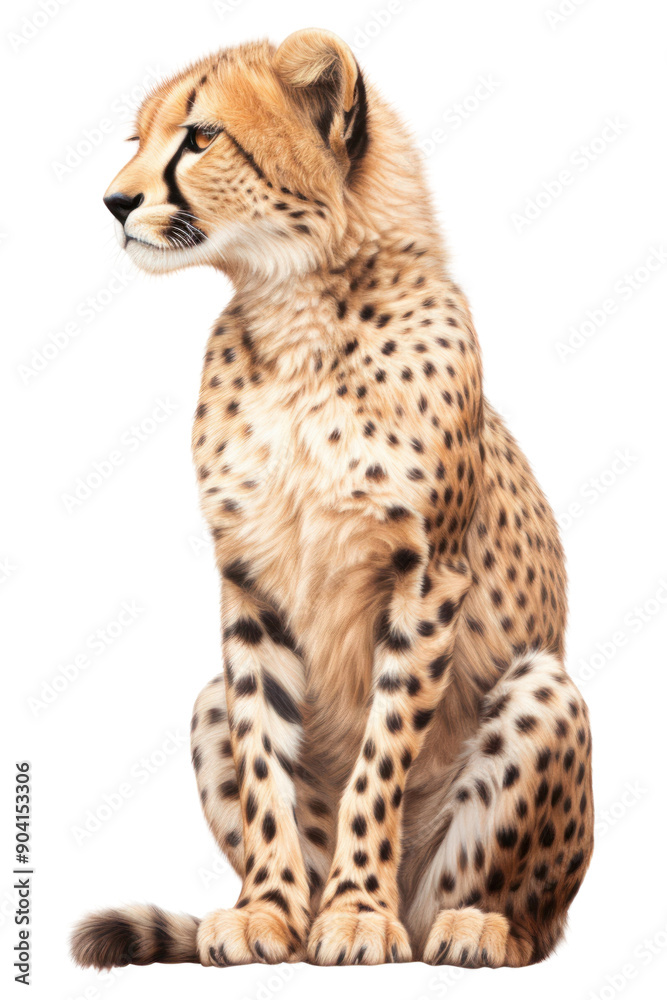 PNG A cheetah sitting wildlife animal mammal. PNG A cheetah sitting wildlife animal mammal.