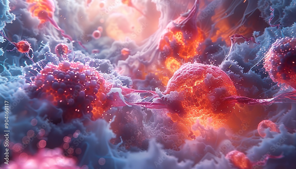 Innovative CAR T-Cell Therapy: 3D Medical Visualization Innovative CAR T-Cell Therapy: 3D Medical Visualization