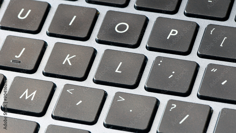 Close up computer keyboard. View from above. Close up computer keyboard. View from above.