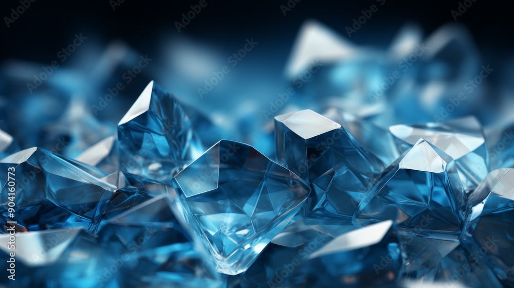 Crystalline Abstract Background with Blue Hues Crystalline Abstract Background with Blue Hues