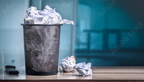 Obraz na płótnie waste paper bin
