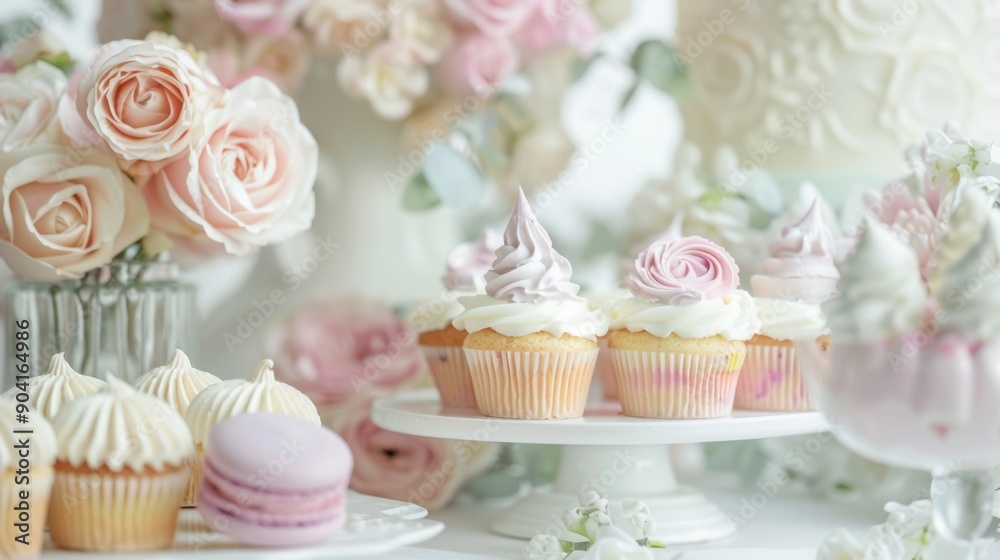 Pastel Cupcakes and Flowers Pastel Cupcakes and Flowers