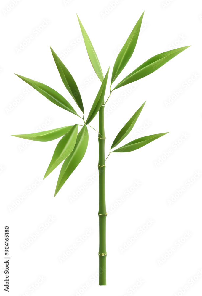Naklejka premium PNG Bamboo plant leaf transparent background.