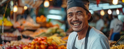 Tourists trying regional delicacies, cuisine, culture photo